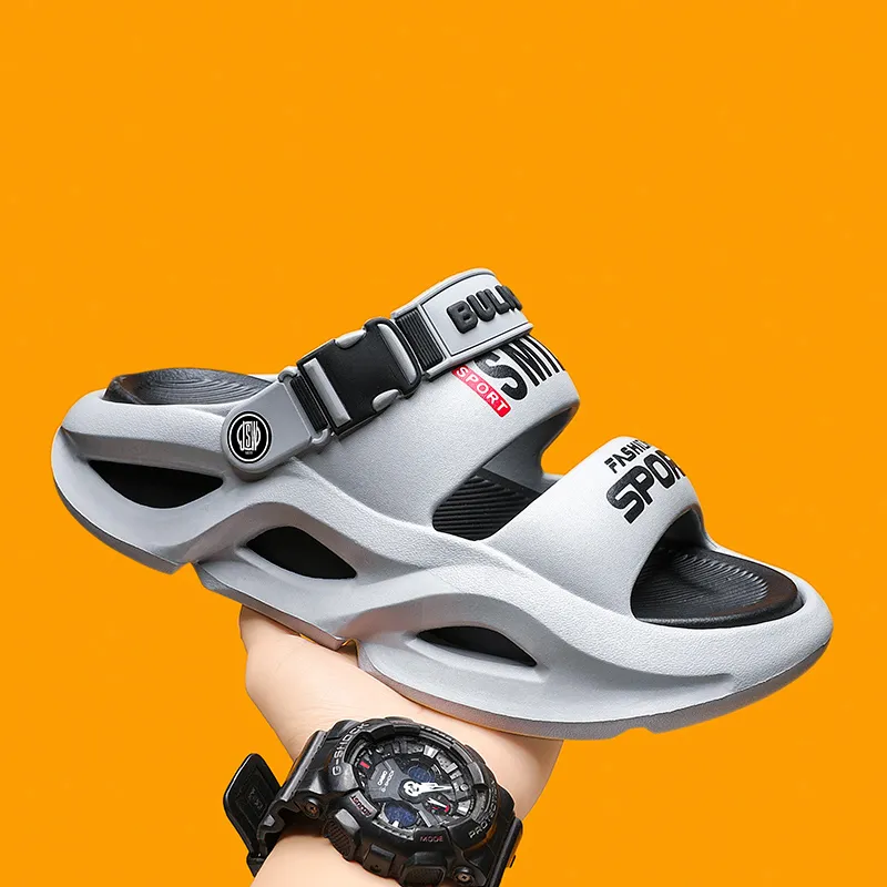JEANSWEST Beach Sandals Unisex Black/White-32