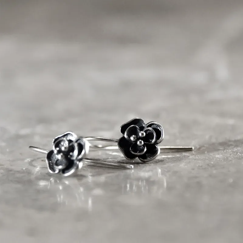 MUXIANG 925 Sterling Silver Earrings Unisex-2