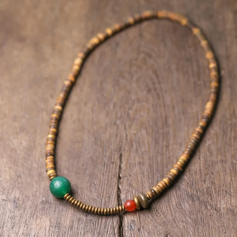 MUXIANG Green Sandalwood Bracelets Unisex-3