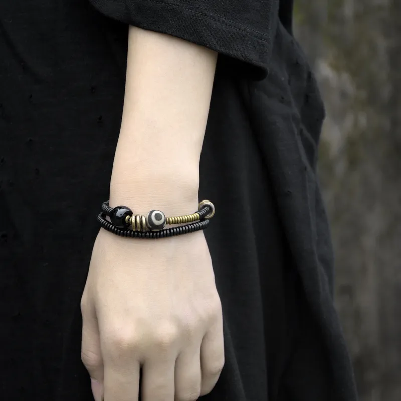 MUXIANG Wooden Bracelets Unisex-1