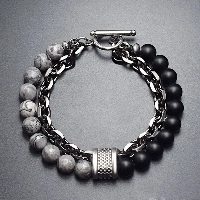 MUXIANG Map Stone Bracelets Unisex-4