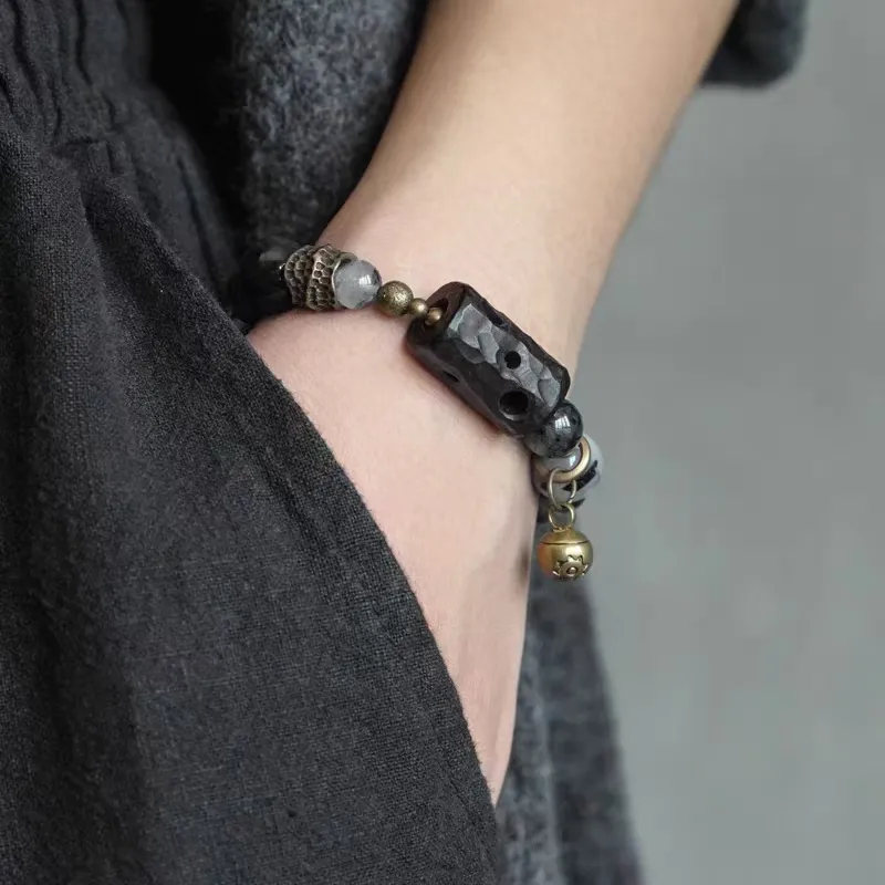 MUXIANG Ebony Wooden Bracelets Unisex-1