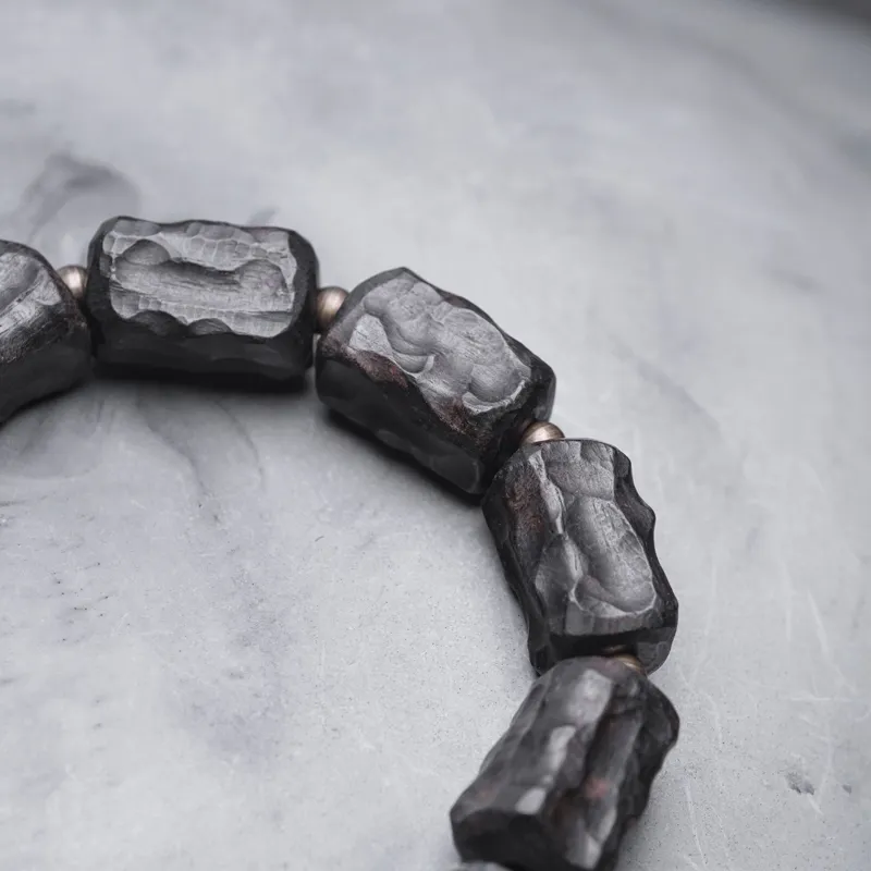 MUXIANG Ebony Wooden Bracelets Unisex-3