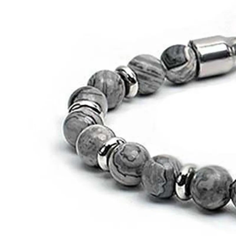 MUXIANG Map Stone Bracelets Unisex-1
