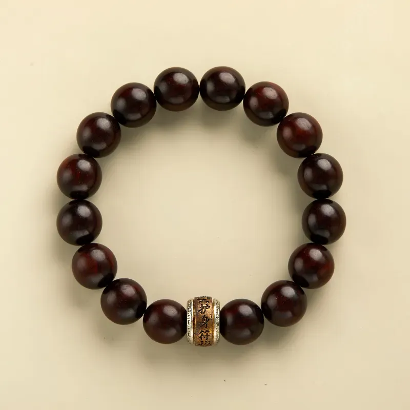 MUXIANG Bloodwood Wooden Bracelets Unisex-1