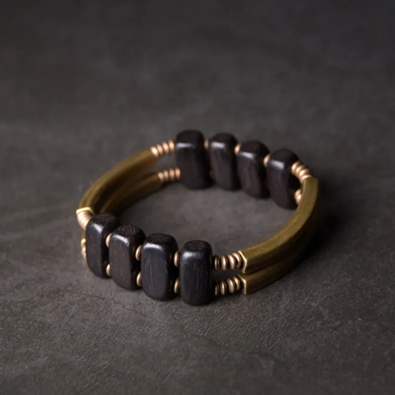 MUXIANG Wooden Bracelets Unisex-4