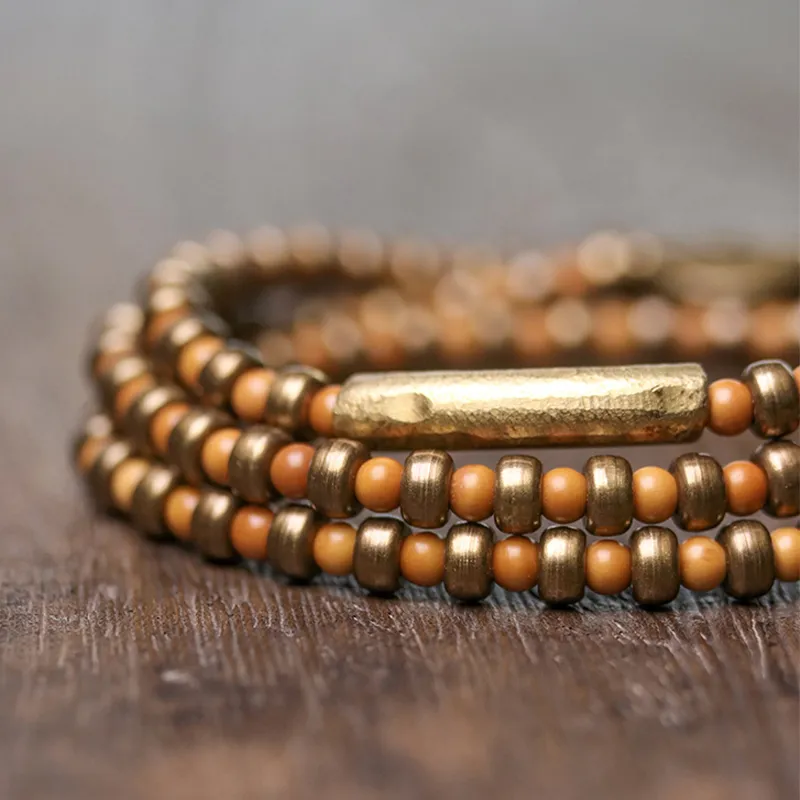 MUXIANG Olive Pit Bracelets Unisex-1