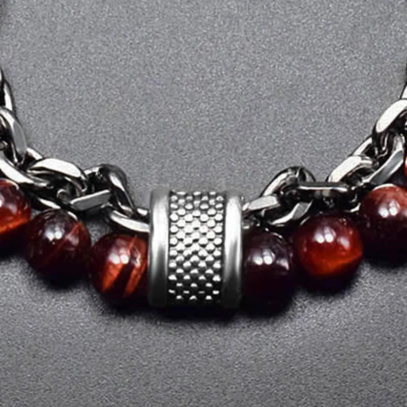 MUXIANG Tiger's Eye Stone Bracelets Unisex-3