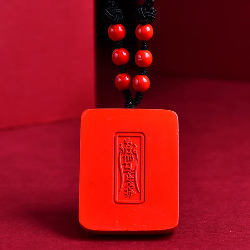 MUXIANG Cinnabar Necklaces Unisex-4