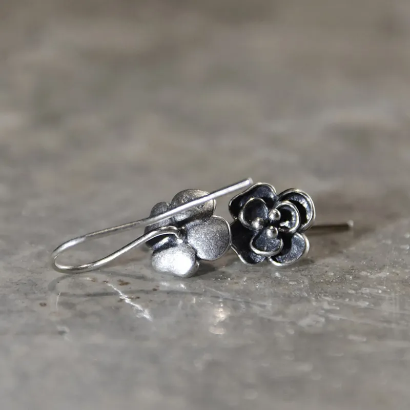 MUXIANG 925 Sterling Silver Earrings Unisex-4