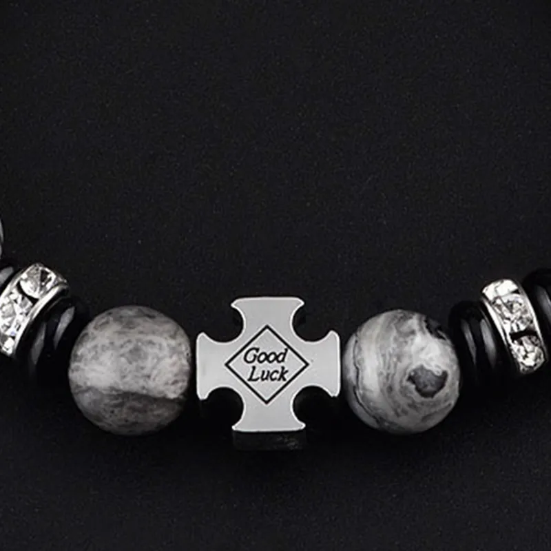MUXIANG Map Stone Bracelets Unisex-4