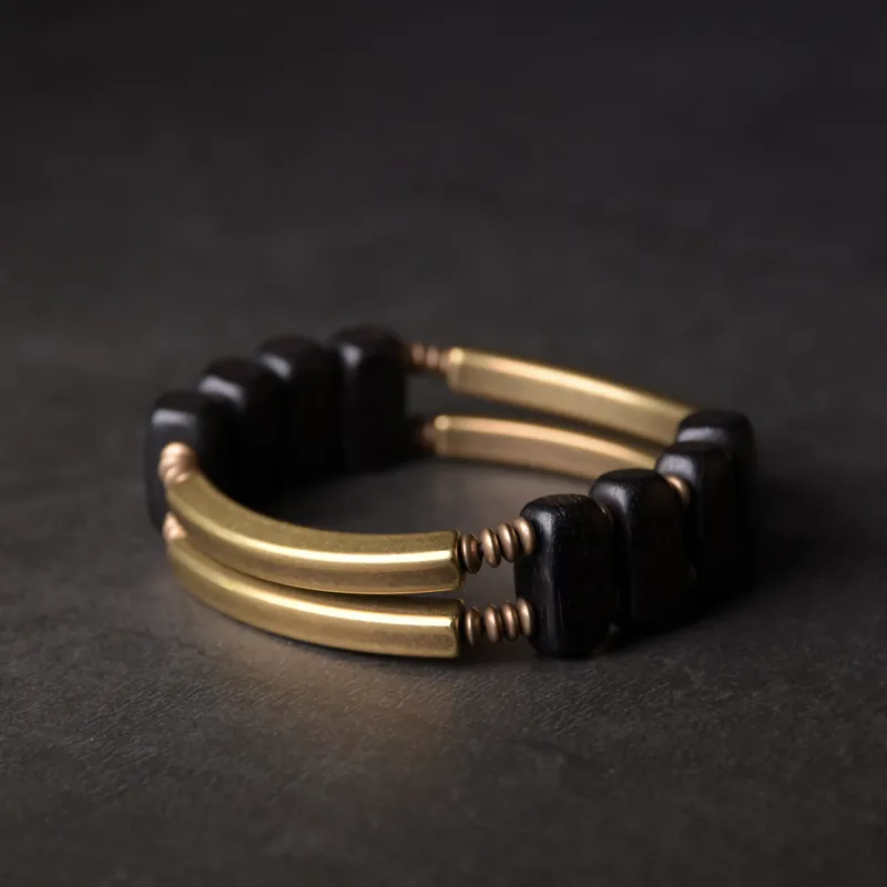 MUXIANG Wooden Bracelets Unisex-3