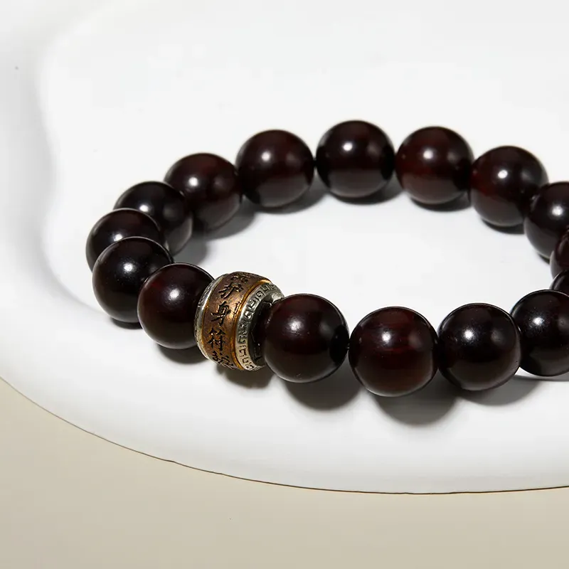 MUXIANG Bloodwood Wooden Bracelets Unisex-3