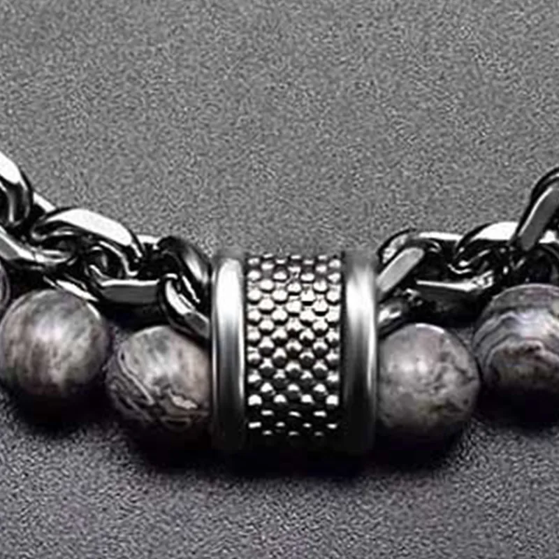 MUXIANG Map Stone Bracelets Unisex-3