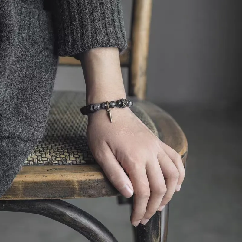MUXIANG Ebony Wooden Bracelets Unisex-1