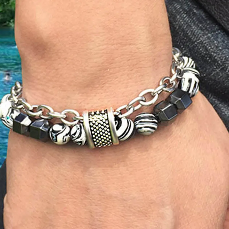 MUXIANG Malachite Bracelets Unisex-2