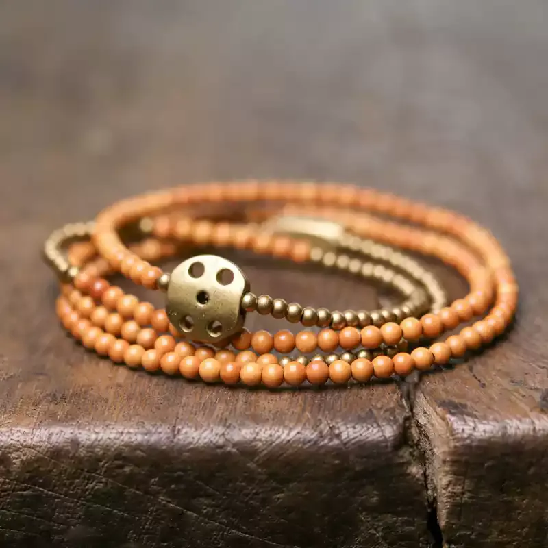 MUXIANG Olive Pit Bracelets Unisex-2