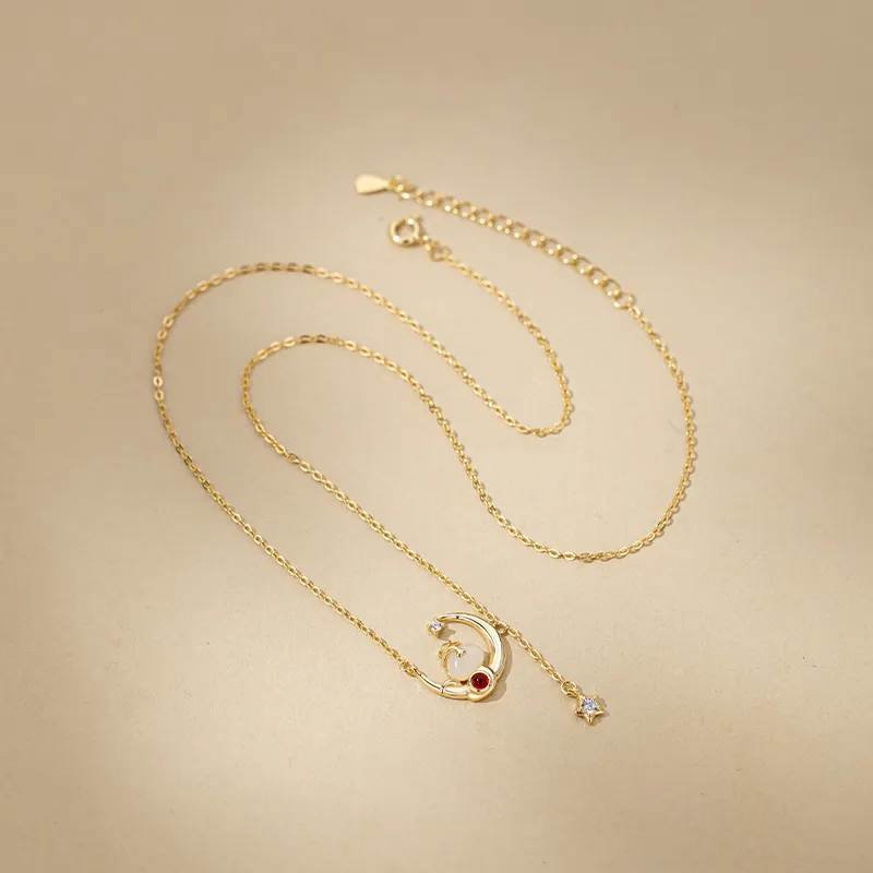 Mofei Chalcedony Necklaces Women's-3