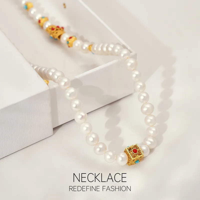 Mofei Pearl Necklaces Women's-3