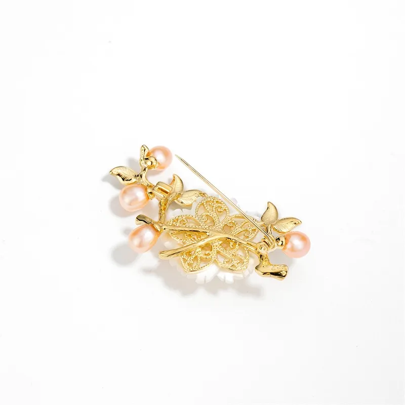 Mofei Pearl Brooches Women's-5