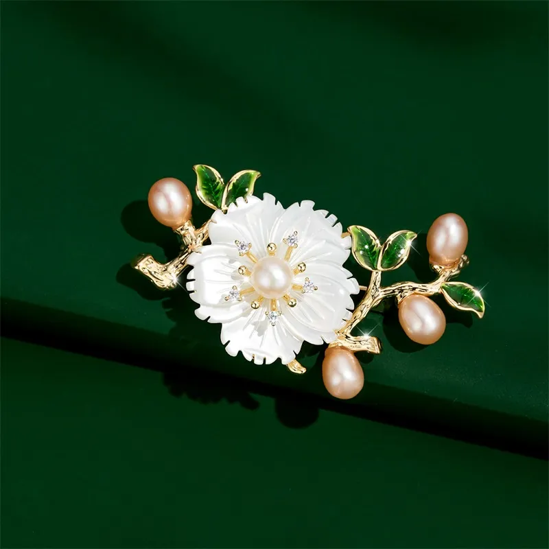 Mofei Pearl Brooches Women's-1