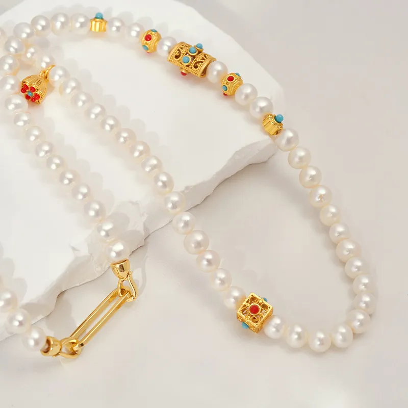 Mofei Pearl Necklaces Women's-5