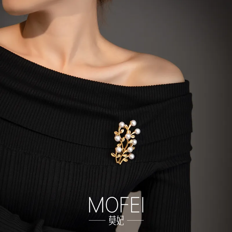 Mofei Pearl Brooches Unisex-2