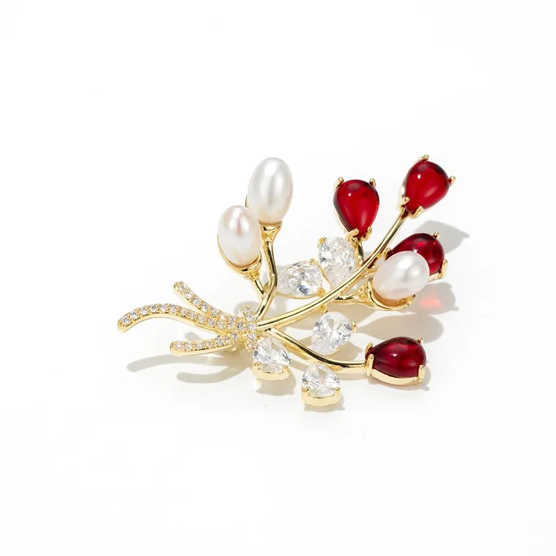 Mofei Freshwater Pearl Brooches Women's-5