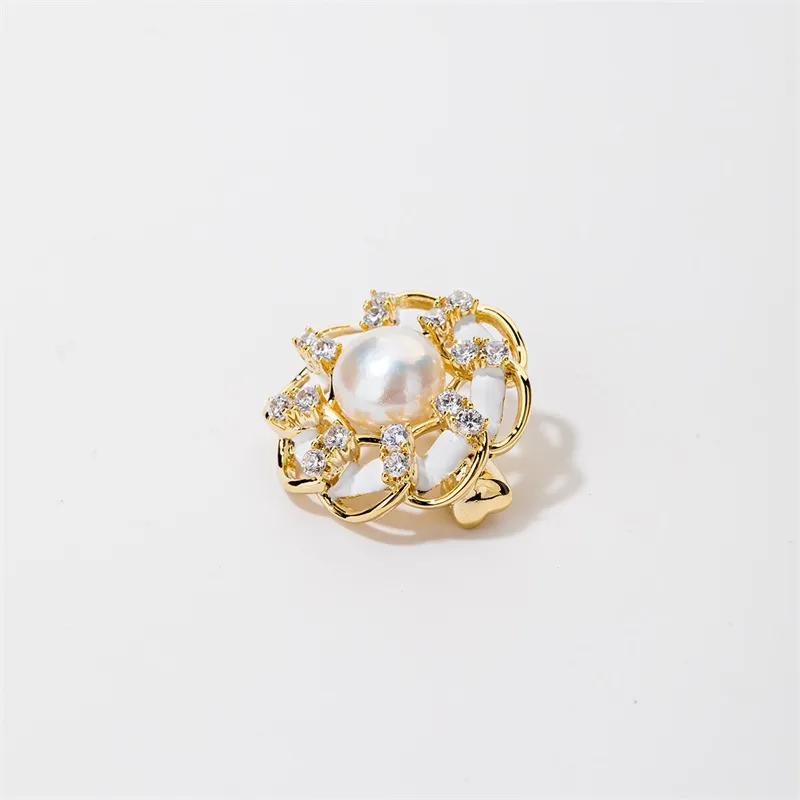 Mofei Freshwater Pearl Brooches Unisex-3