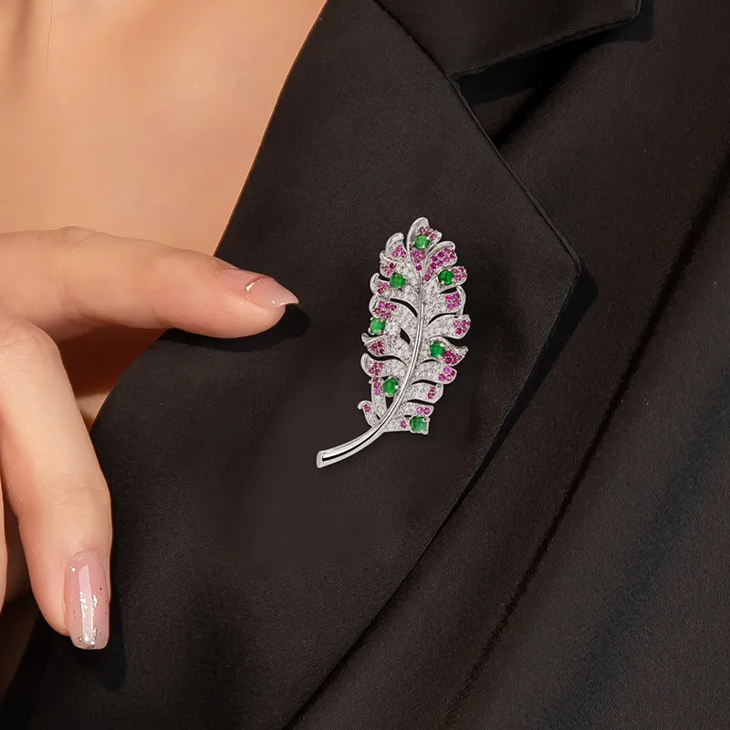 Mofei High Ice Jade Brooches Women's-4