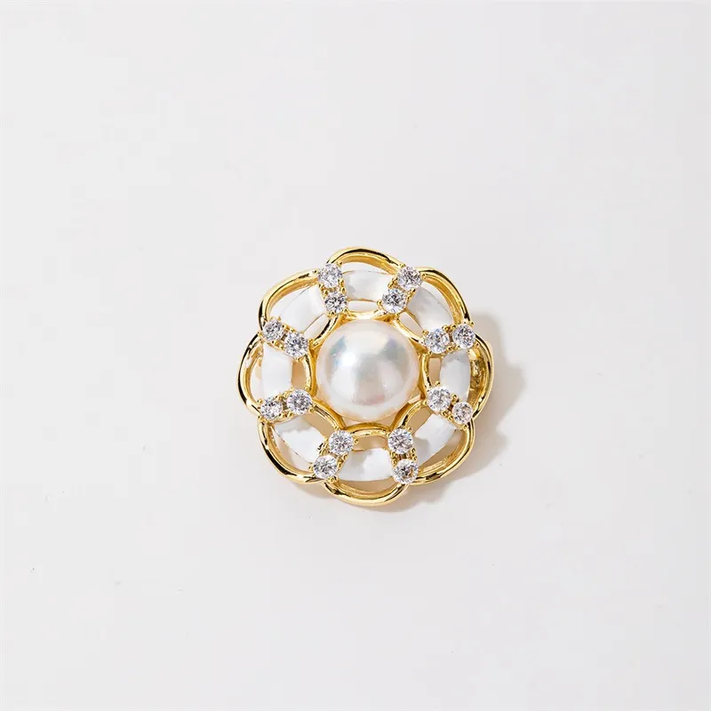 Mofei Freshwater Pearl Brooches Unisex-1