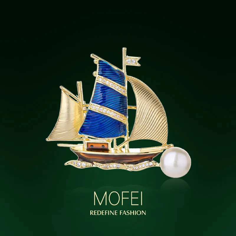 Mofei Freshwater Pearl Brooches Unisex-1