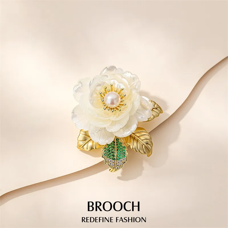 Mofei Freshwater Pearl Brooches Women's-1
