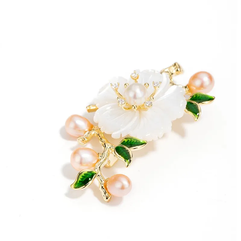 Mofei Pearl Brooches Women's-4