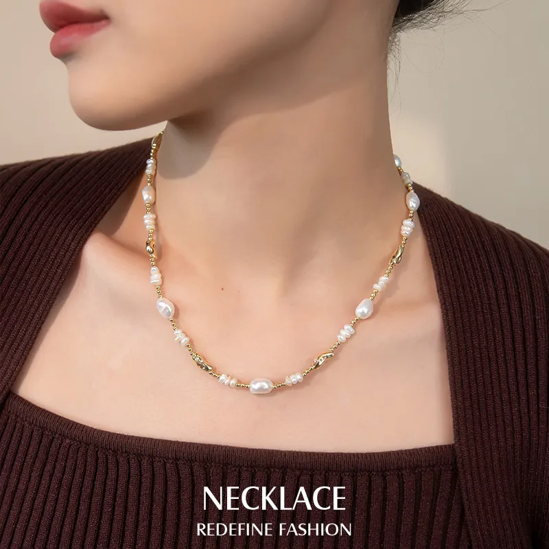 Mofei Pearl Necklaces Women's-2