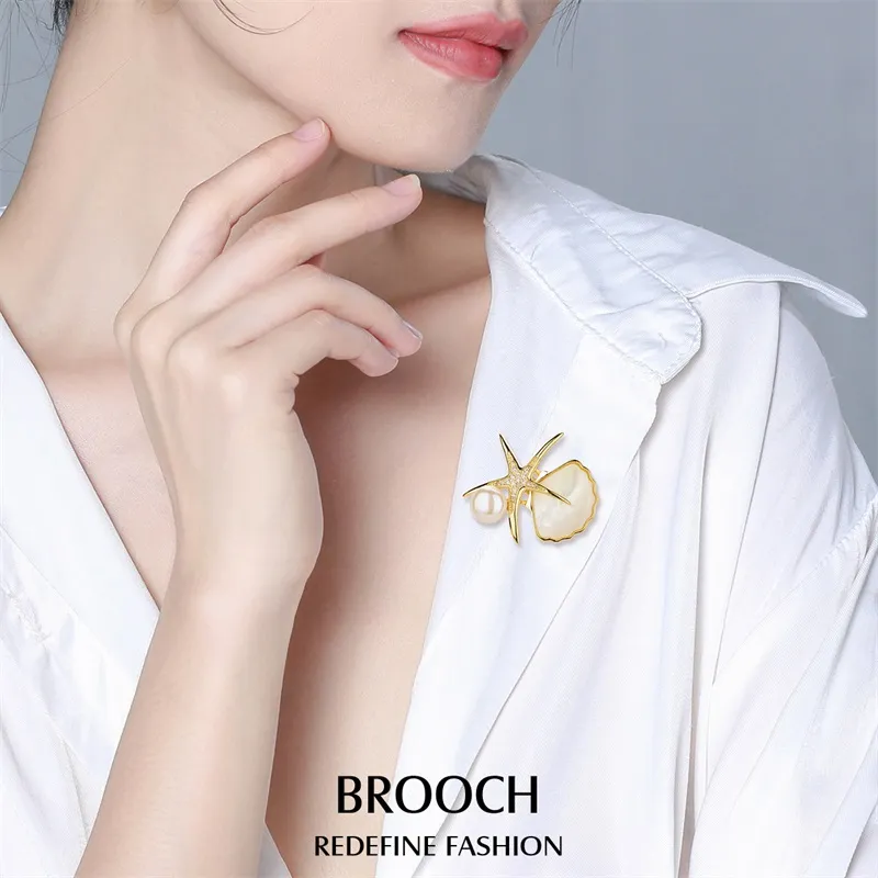 Mofei Freshwater Pearl Brooches Unisex-1