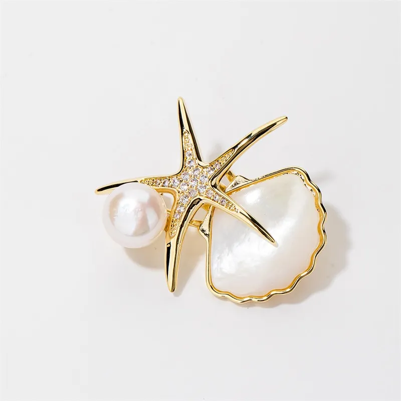 Mofei Freshwater Pearl Brooches Unisex-3