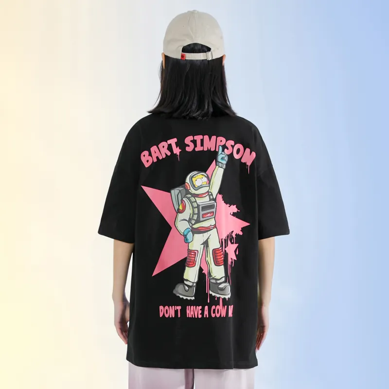The Simpsons Drop Shoulder Sleeve T Shirt Unisex-3