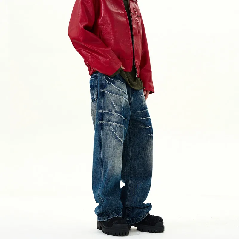 TESTUNG Loose Fit Straight Fit Jeans Unisex-10