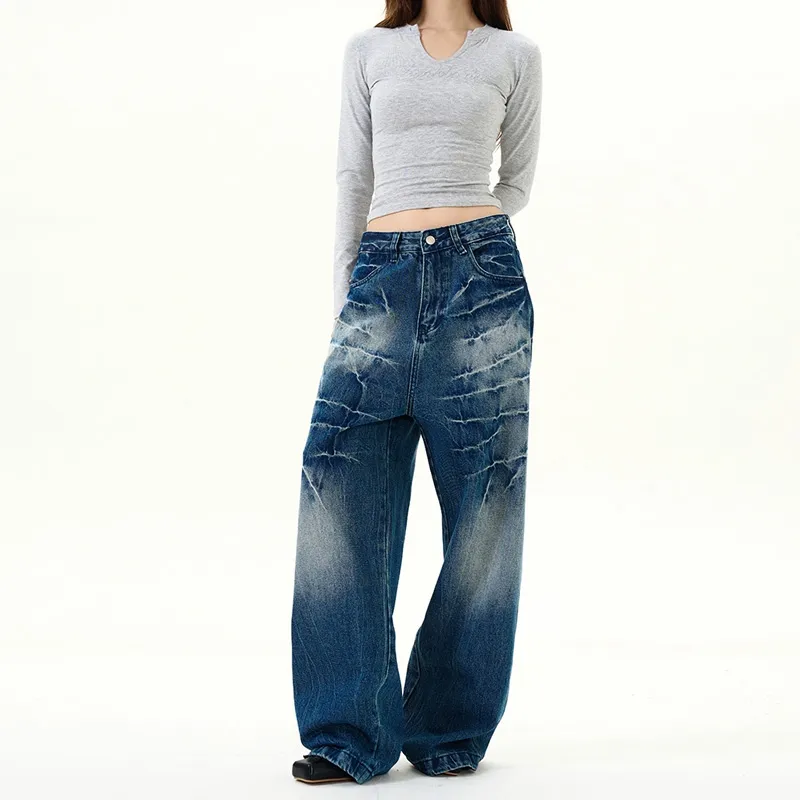 TESTUNG Loose Fit Straight Fit Jeans Unisex-9