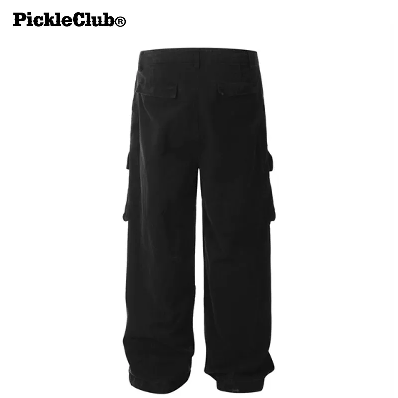 Beam Mix With Kimchi LBPC X PickleClub Structured Wide Leg Pants With A Relaxed, Baggy Feel Unisex Black-8