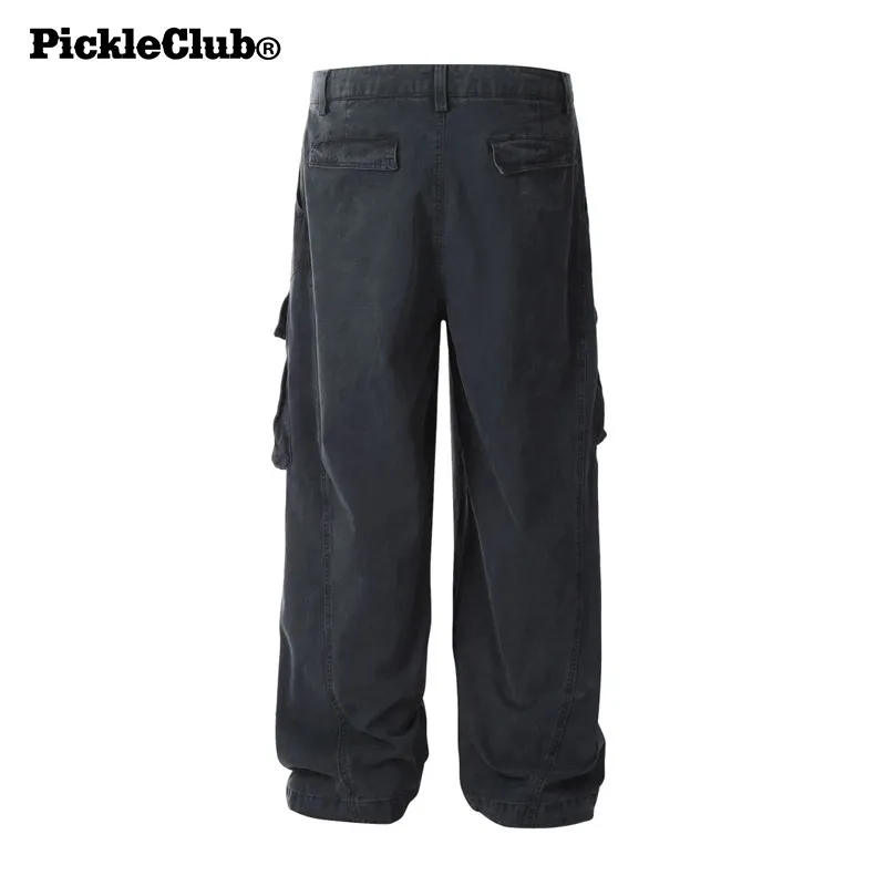 Beam Mix With Kimchi LBPC X PickleClub Structured Wide Leg Pants With A Relaxed, Baggy Feel Unisex Black-19