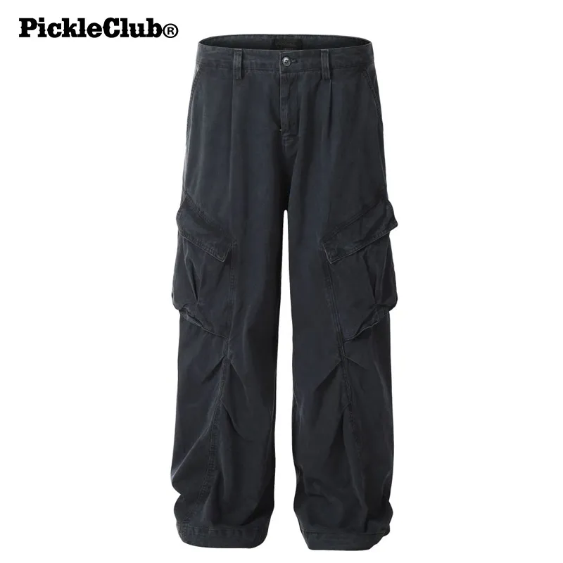 Beam Mix With Kimchi LBPC X PickleClub Structured Wide Leg Pants With A Relaxed, Baggy Feel Unisex Black-18