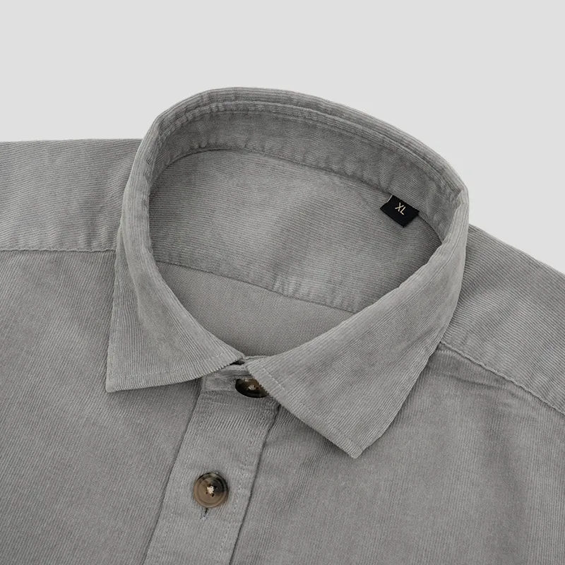 LANBAO Shirts Men Light Gray-1