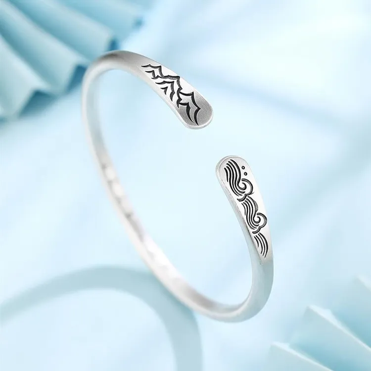 Zocai 999 Fine Silver Bangles Women's-2