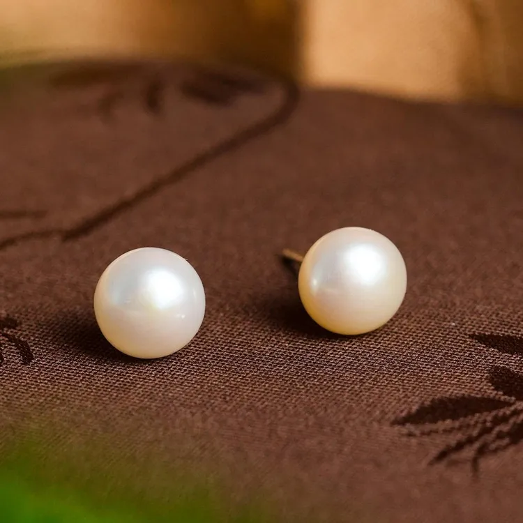 Zocai Freshwater Pearl Stud Earrings Women's-4