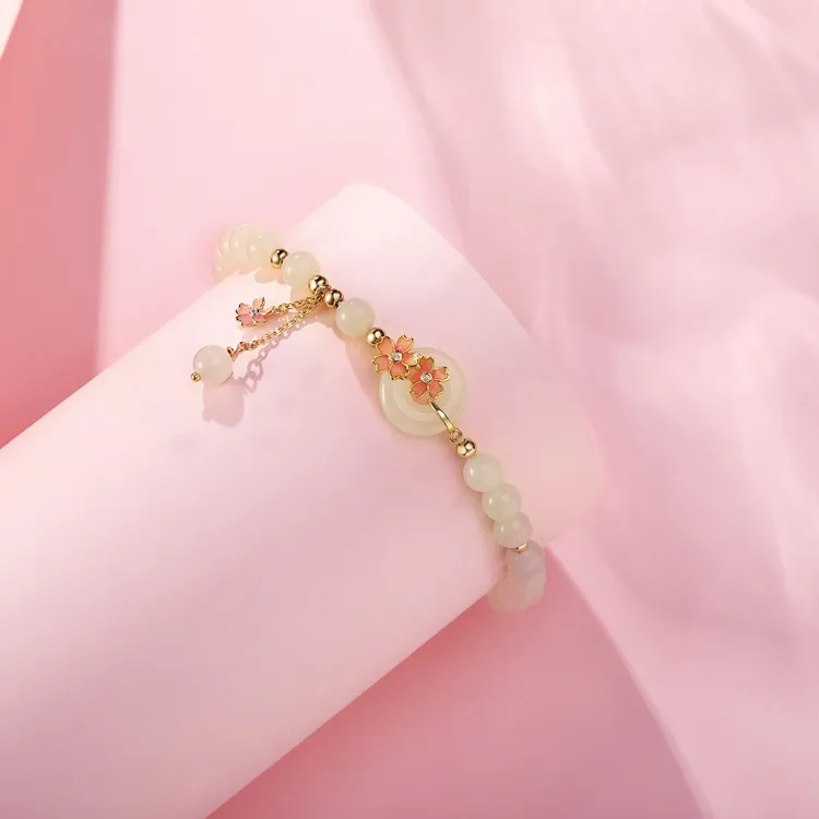 Zocai Hetian Jade Bracelets Women's Pale Greenish White Jade-2