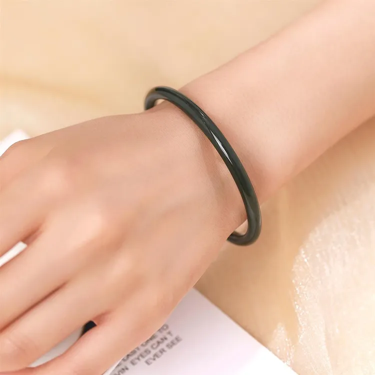 Zocai Bangles Green Jade Women's-4