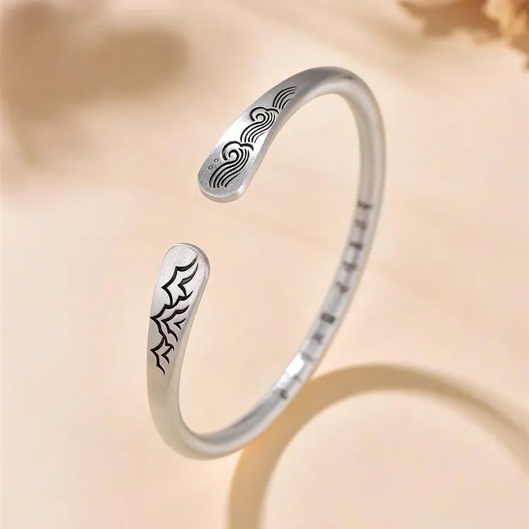Zocai 999 Fine Silver Bangles Women's-4