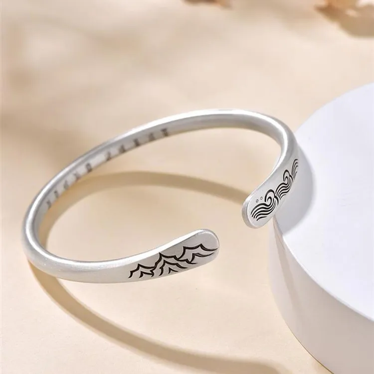 Zocai 999 Fine Silver Bangles Women's-6